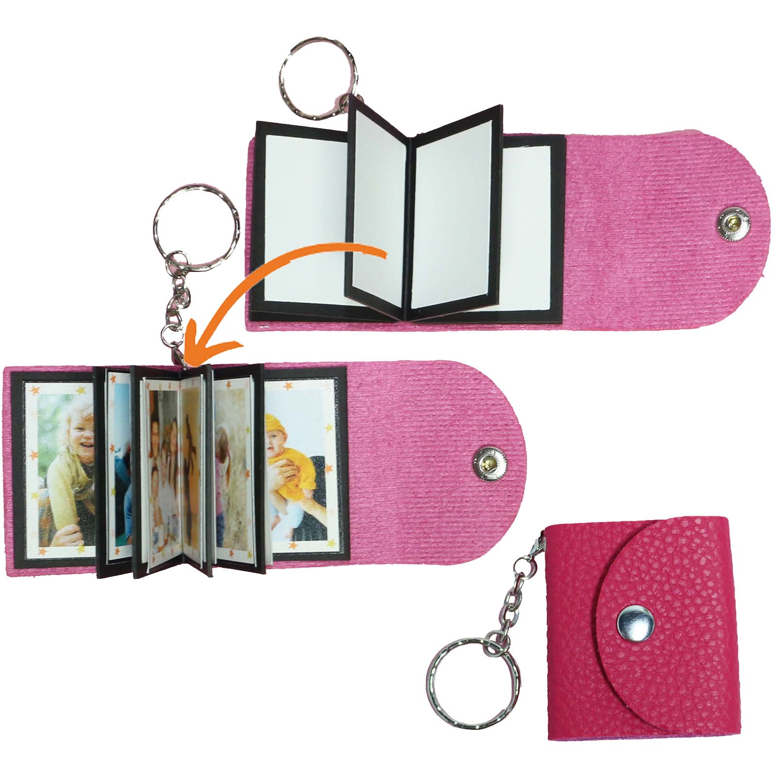 Mini Photo Keychain, Picture Keychains Personalized Album for Family, Boyfriend, Couples, Dog, Friends - uniqicon